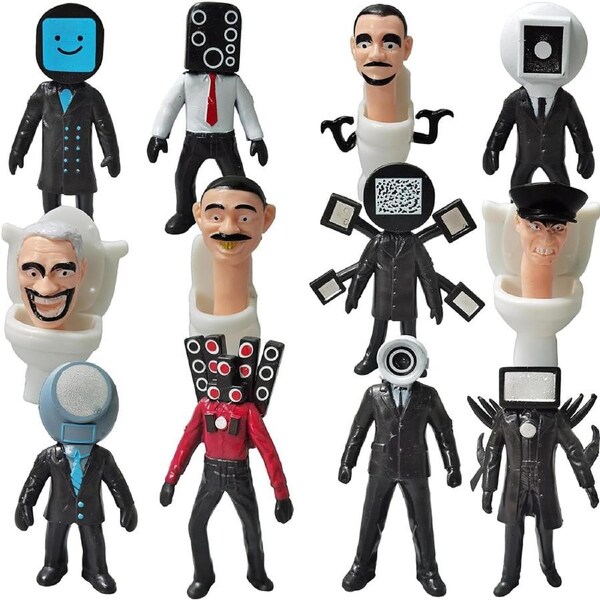 12 Pack Skibbidi Toilet Action Figures Set - Party Decoration