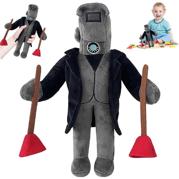 Titan Plush Toy from Skibidi Toilet - 30cm Double Plunger Cameraman