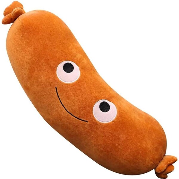 Food Sausage Plush Pillow - 19.6", Soft Cartoon Sofa Cushion