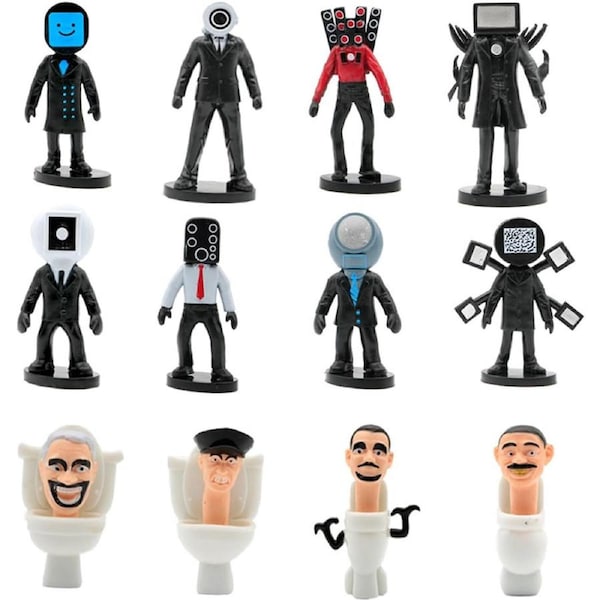 Skibi-Toilet 12pcs Action Figure Set - Cool Game Characters for Kids