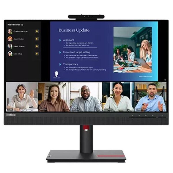 LENOVO ThinkVision T24V-30 23.8'/24' 75Hz FHD IPS Monitor 1920x1080 16:9 4ms Height Adjustable Tilt Pivot Swivel HDMI DP VGA Speakers VESA 3yr wty