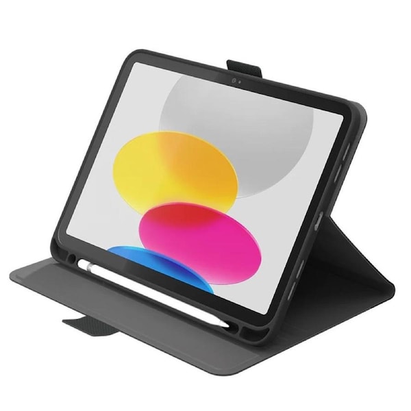 Cygnett TekView Apple iPad (10.9') (10th Gen) Case - Grey/Black (CY4391TEKVI), Apple Pencil Holder, 360 Protection, Multiple Viewing Angles, Slimline