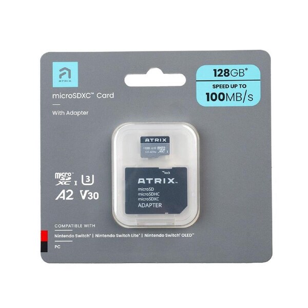128GB Atrix Micro SD Nintendo Switch Memory Card