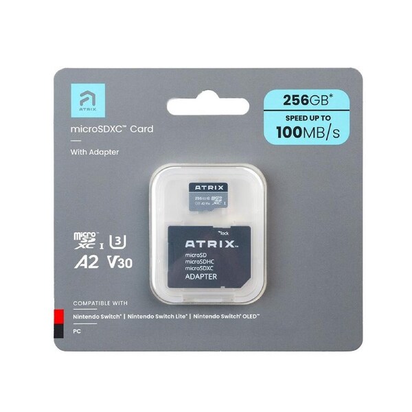 256GB Atrix Micro SD Nintendo Switch Memory Card