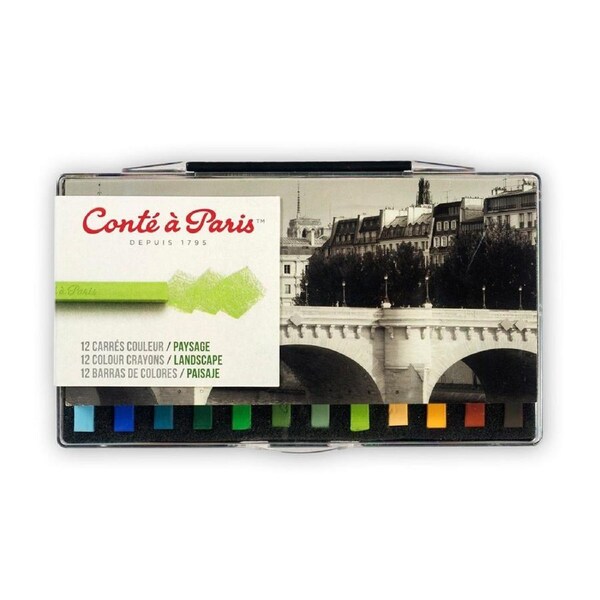 12pc Conte Carre Art Sketching Crayons Sketch Drawing/Colouring Set White 2B