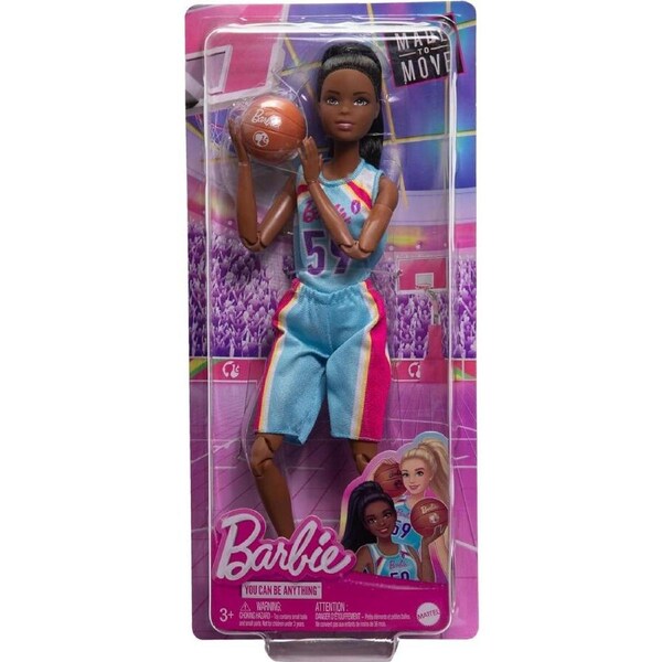 Barbie Made To Move Basketball Player Doll & Accessories HKT74