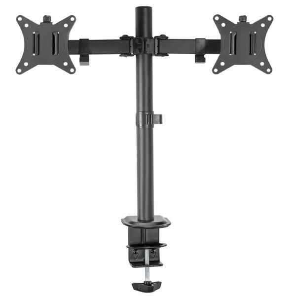 Dual Monitor Arm Desk Mount Stand Adjustable Screen Bracket Black
