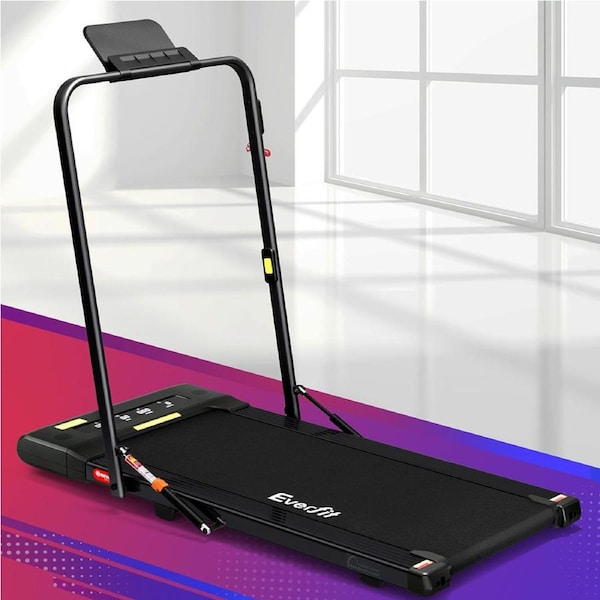 EVERFIT Walking Pad Treadmill 2 IN 1 Foldable 400mm Belt Black