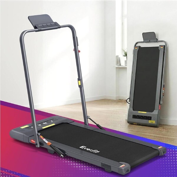 EVERFIT Walking Pad Treadmill 2 IN 1 Foldable 400mm Belt Grey