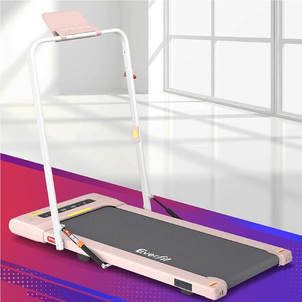 Everfit 40cm Belt Walking Pad 2 in 1 Foldable Treadmill 3.2HP with Handle Under Desk Pink