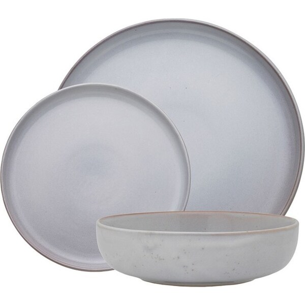 12pc Ecology Bondi Stoneware Dinnerware Kitchen/Dining Serving Set Glacier