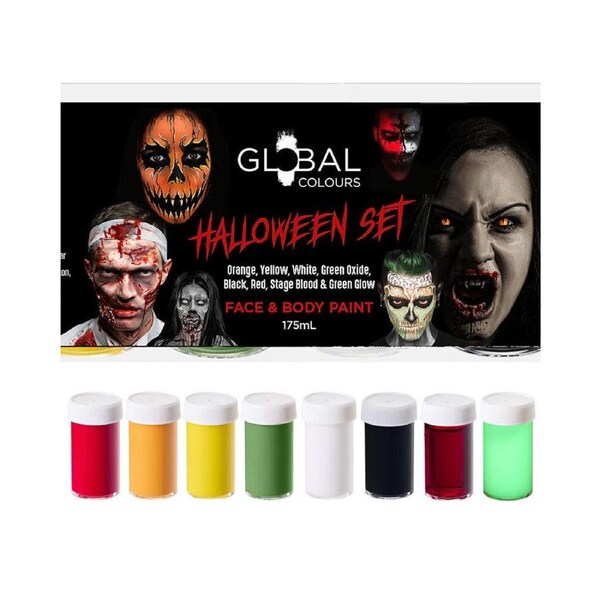 Halloween Face and Body Paint Pack of 8