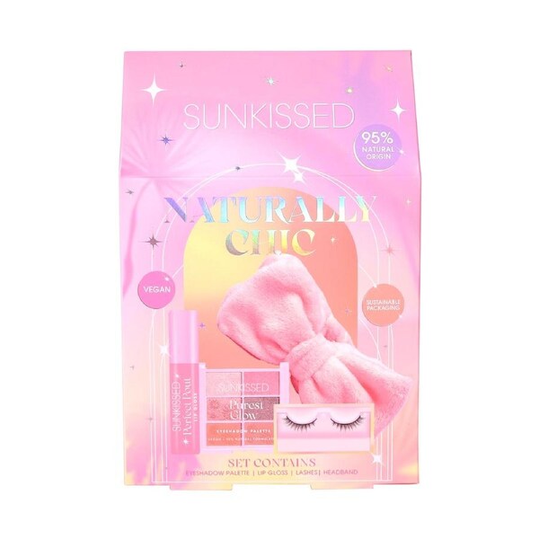 Sunkissed Naturally Chic 5 Piece Beauty Makeup Lashes Gift Set