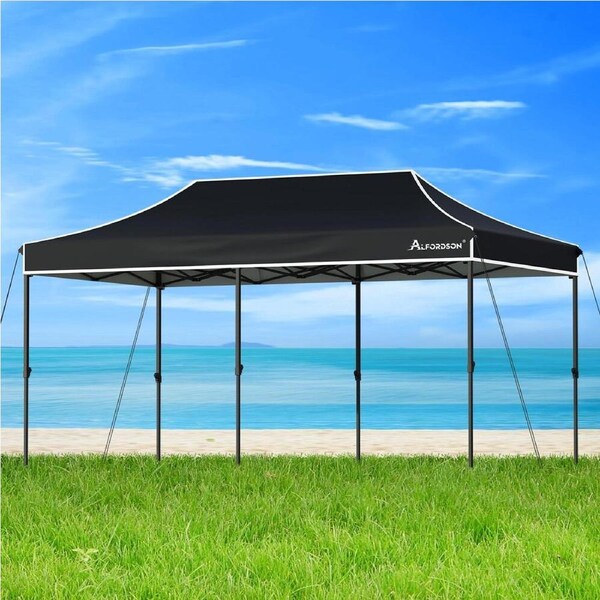 ALFORDSON Gazebo 3x6m Pop Up Marquee Canopy Black