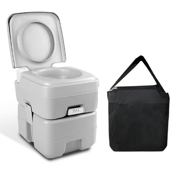 20L Portable Outdoor Camping Toilet Camp Camper Seat Porta Potty with Carry Bag
