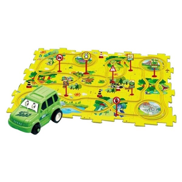 DIY Car Track Puzzle Play Set Preschool Educational Montessori Toy For Kid Gifts 25pcs