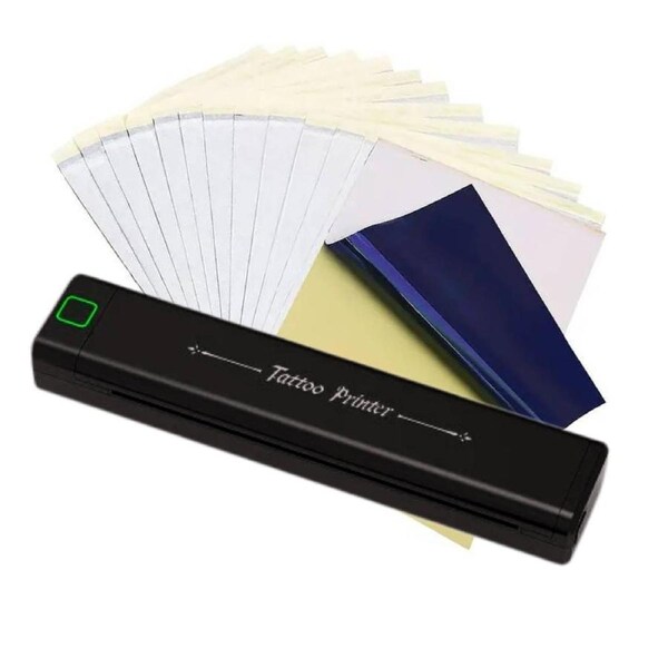 Tooleroo Portable A4 Thermal Printer Black + Tattoo Stencil Paper - Wireless
