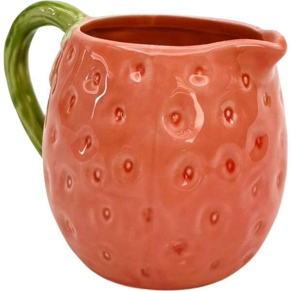 Urban Strawberry Jug Pink 15cm Serveware Decorative Home Kitchen Decor