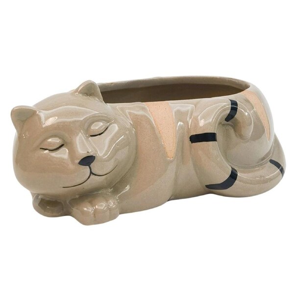 Urban Cat Planter Plant Pot Bisque 7cm Home Decorative Outdoor Garden Decor