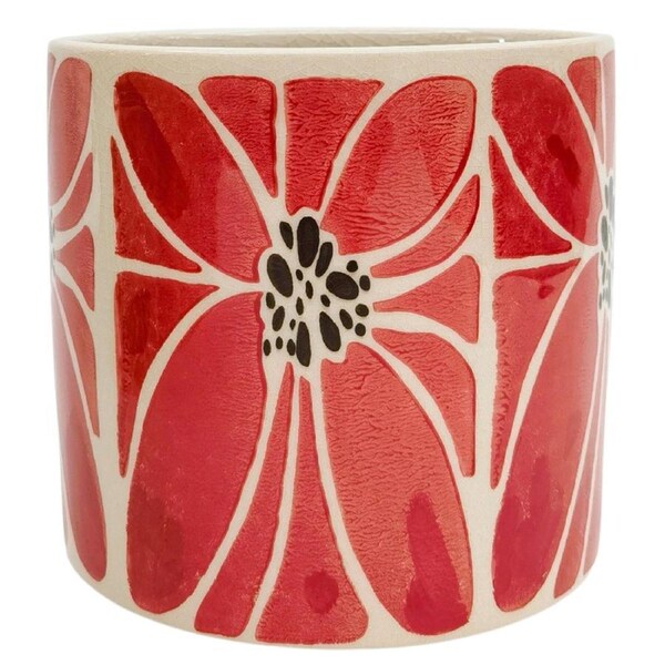 Urban Florence Planter Pot Red 17cm Home Decorative Outdoor Garden Decor