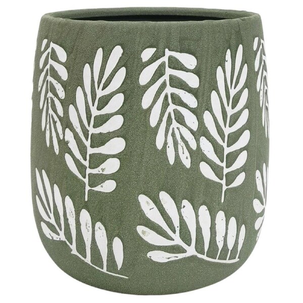 Urban Henri Planter Pot Olive 19cm Home Decorative Outdoor Garden Decor