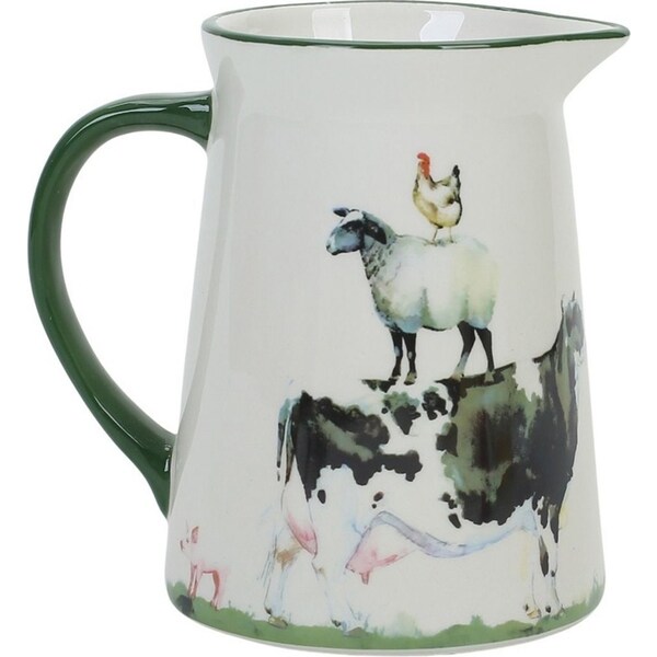 Urban Farm Yard Storage/Pouring Jug Green 15cm Serveware Home Kitchen Decor