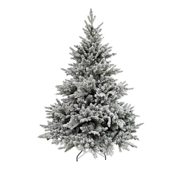 Urban 7 Ft Evergreen Fir Tree with Snow Green/WHT Decorative Seasonal Decor
