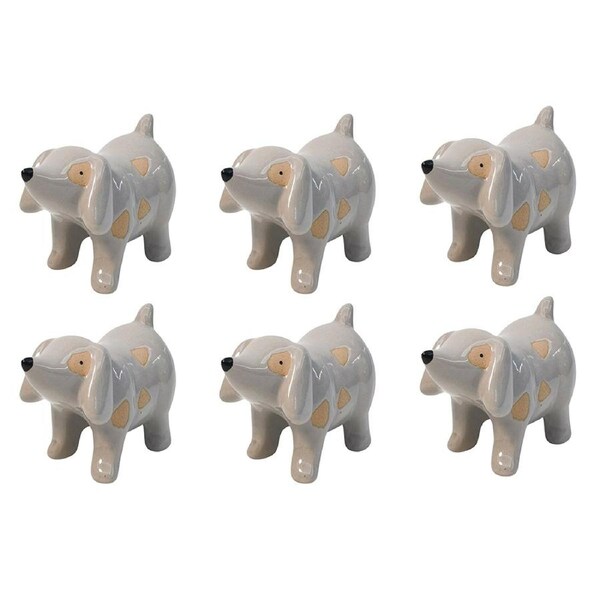 6x Urban Dog Plant Pot Hanger Bisque 6cm Home Decorative Outdoor Garden Decor