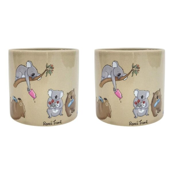 2x Urban RT Animals Planter Plant Pot 14cm Home Decorative Outdoor Garden Decor