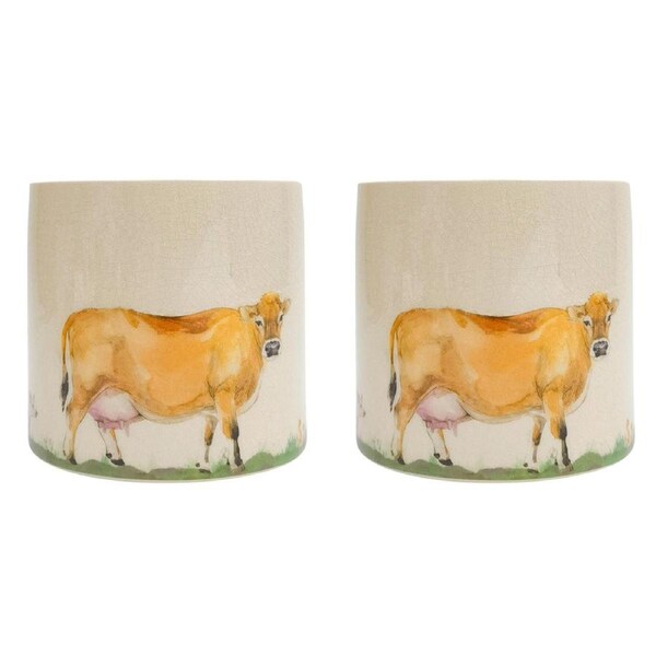 2x Urban Farm Planter Plant Pot 14cm Home Decorative Outdoor Garden Decor