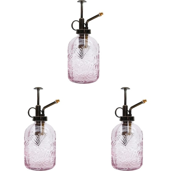 3x Urban Tropical Mister Pink 20cm Durable Watering Can Outdoor Garden Decor