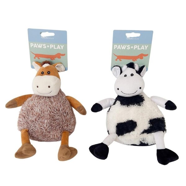 2x Urban Fluffy Squeaker Animal Brown Dog/Pet Durable Play Interactive Chew Toy