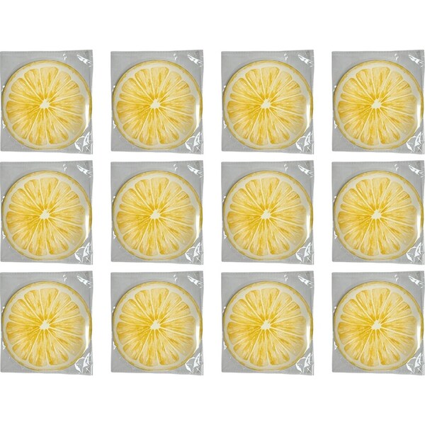 12x 12pc Urban Lemon Napkins Yellow 33cm Kitchen Decor Tableware/Serveware