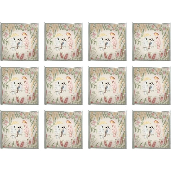 12x 20pc Urban FB Birds Napkins Pink White 33x33cm Kitchen Decor Tableware