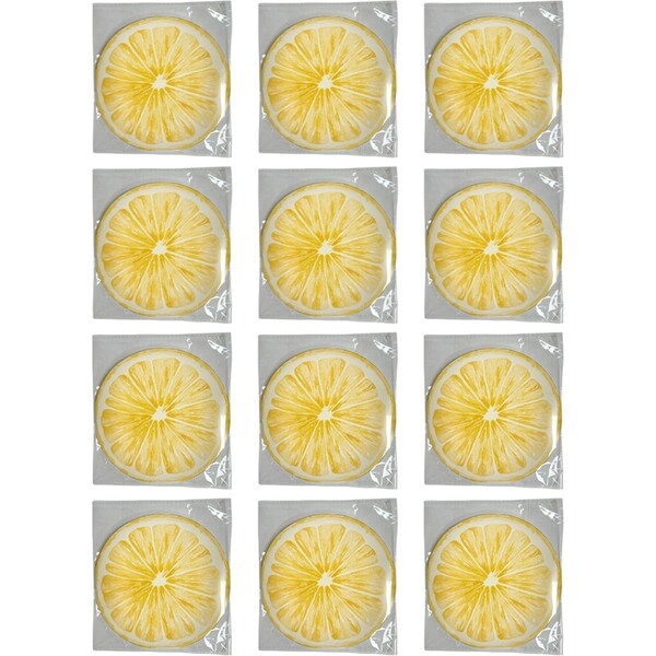 24x 12pc Urban Lemon Napkins Yellow 33cm Kitchen Decor Tableware/Serveware
