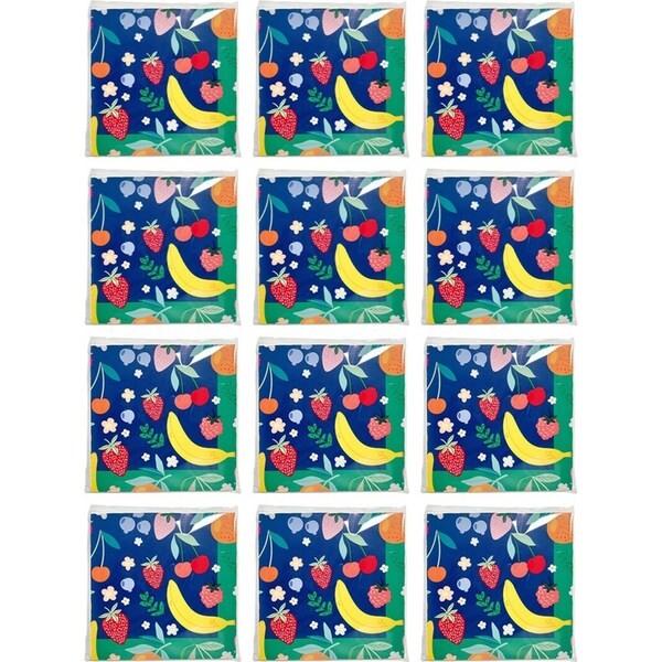 24x 20pc Urban Fruit Salad Napkins Navy 33cm Kitchen Decor Tableware/Serveware