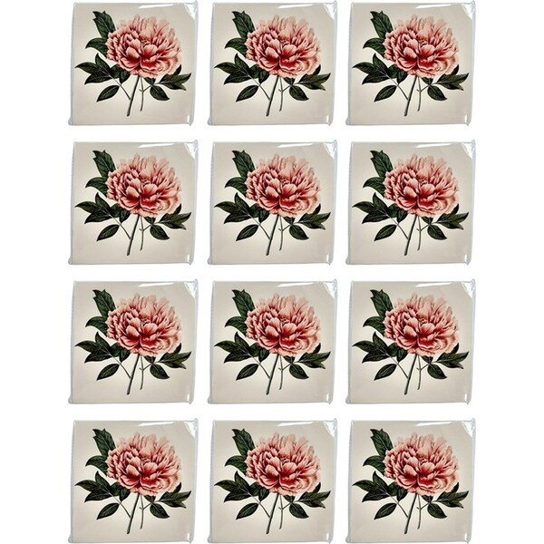 24x 20pc Urban Vintage Flower Napkins Pink 33x33cm Kitchen Decor Tableware
