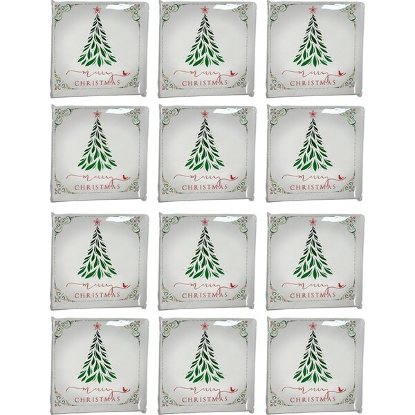 24x 20pc Urban Merry Christmas Napkins Green 33x33cm Kitchen Decor Tableware