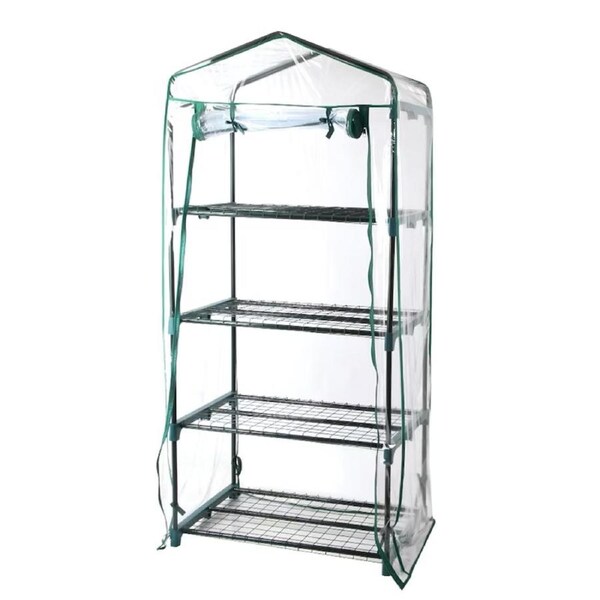 Small Greenhouse Hot House Shade Protect Seedlings Storage Shelves Garden Plant