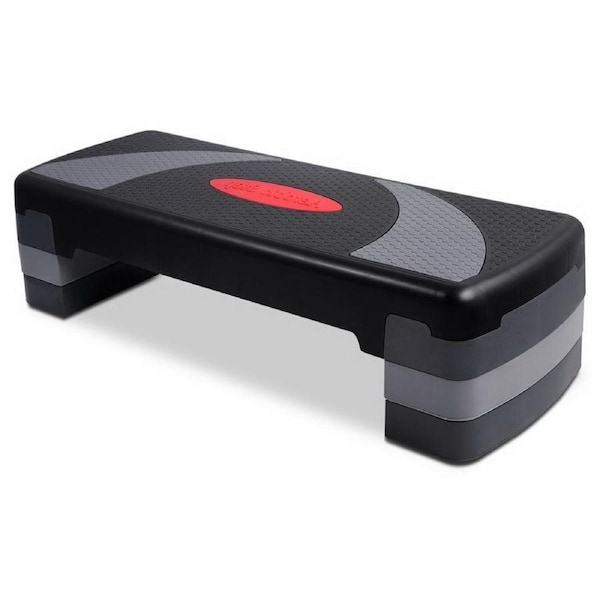 Bench Platform 3 Level Aerobic Step Fitness Exercise Wide Stepping Workout Riser