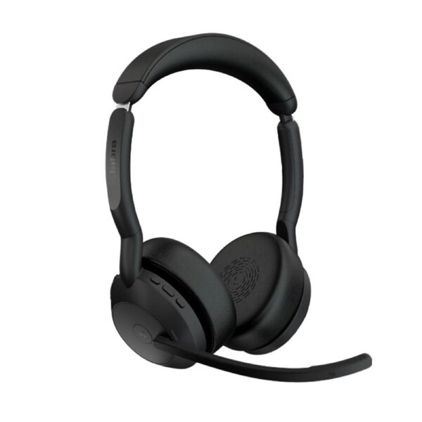 Jabra Evolve2 55 USB A Stereo Teams Active Noise Cancellation, Link 380 Bluetooth Adapter ,30m Wireless Range, 18 Hours Battery Life 25599-999-999