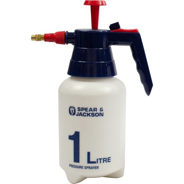 Spear & Jackson Pressure Sprayer Adjustable Brass Nozzle Spray Gardening Tool 1L