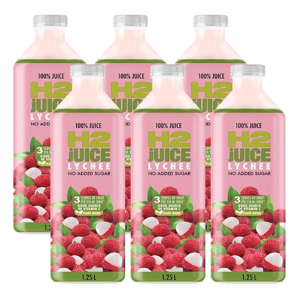 H2 Juice 1.25L Lychee 6 Pack