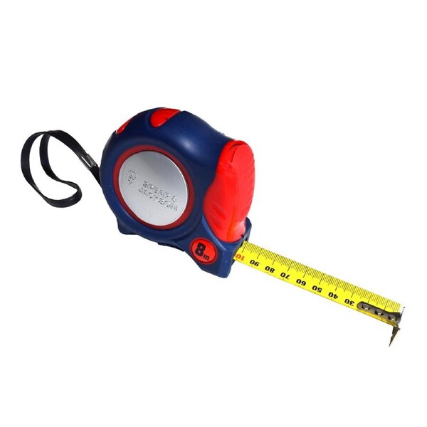 Spear & Jackson Tape Measure w/Wrist Loop All Metric Auto Lock Measuring Tool 8m