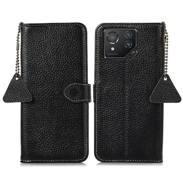 For Asus ROG Phone 8 5G Litchi Texture Phone Case RFID Blocking Wallet Phone Cover