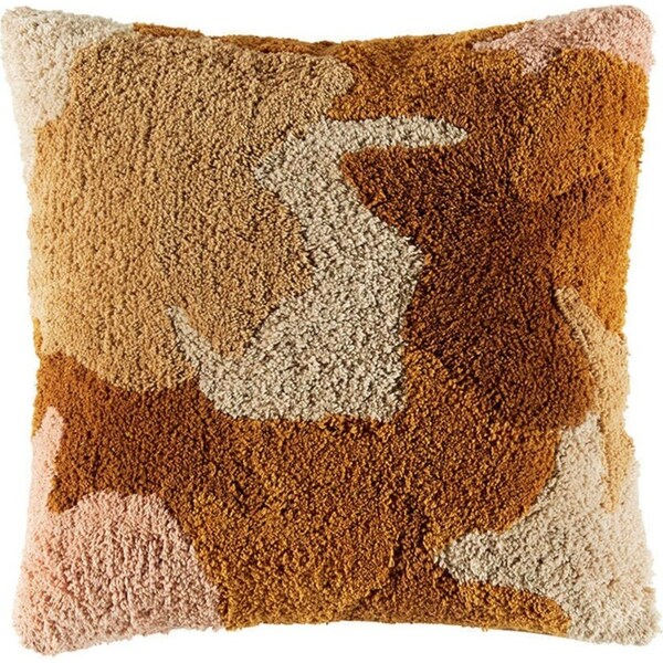 Kas Australia Carta Filled Cushion/Throw Pillow Square Home Decor 50x50cm Tan