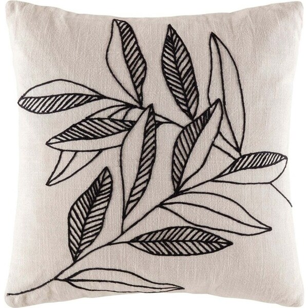 Kas Australia Georgie Filled Cushion/Pillow Home Decor Square 50x50cm Black