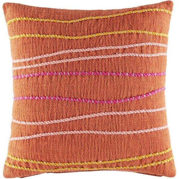 Kas Australia Sibella Filled Cushion/Throw Pillow Decor Square 50x50cm Rust