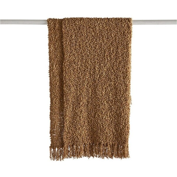 Kas Australia 130x170cm Rye Throw Blanket Home/Bedroom Decor Tan