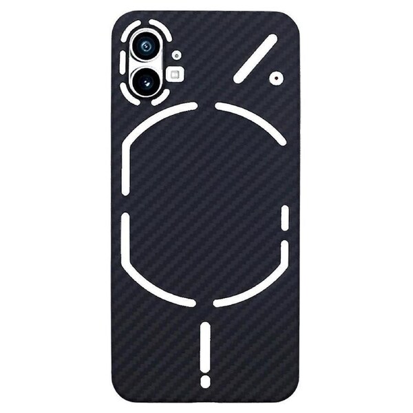 Aramid Fiber 1500d Coarse Texture Black Cover Case For Nothing Phone (1) 5g, With Big Lens Cutout